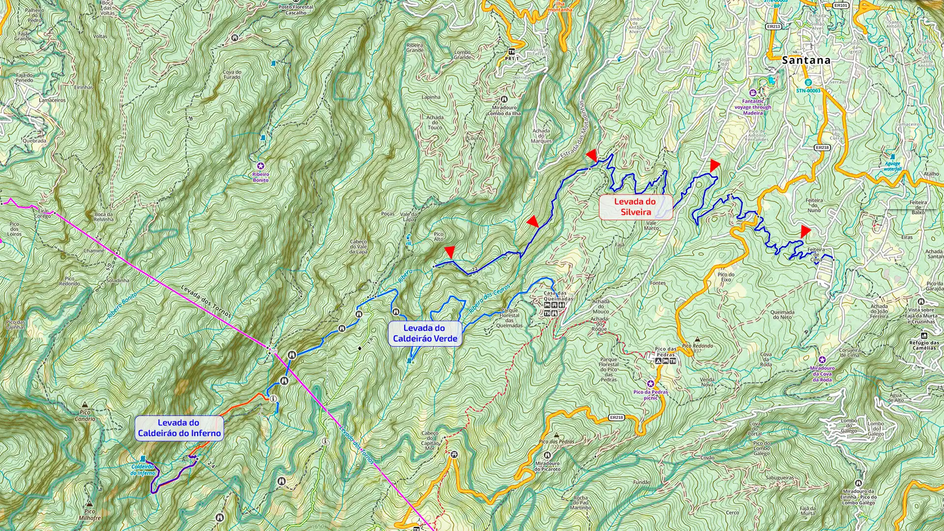 Levada do Silveira kartalla.